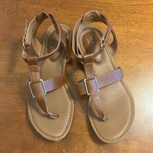Euro Soft by Sofft brown leather sandal.